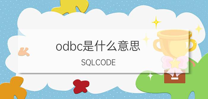 odbc是什么意思 SQLCODE